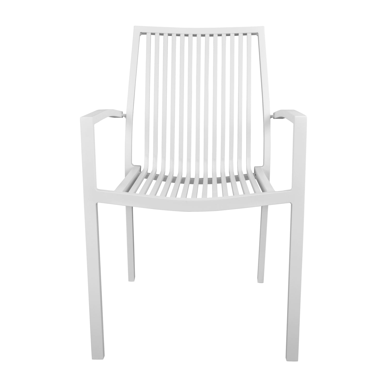 Трапезен стол BRONCA Бял алуминий 54,2x59x83,5Hсм.