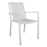 Трапезен стол BRONCA Бял алуминий 54,2x59x83,5Hсм.
