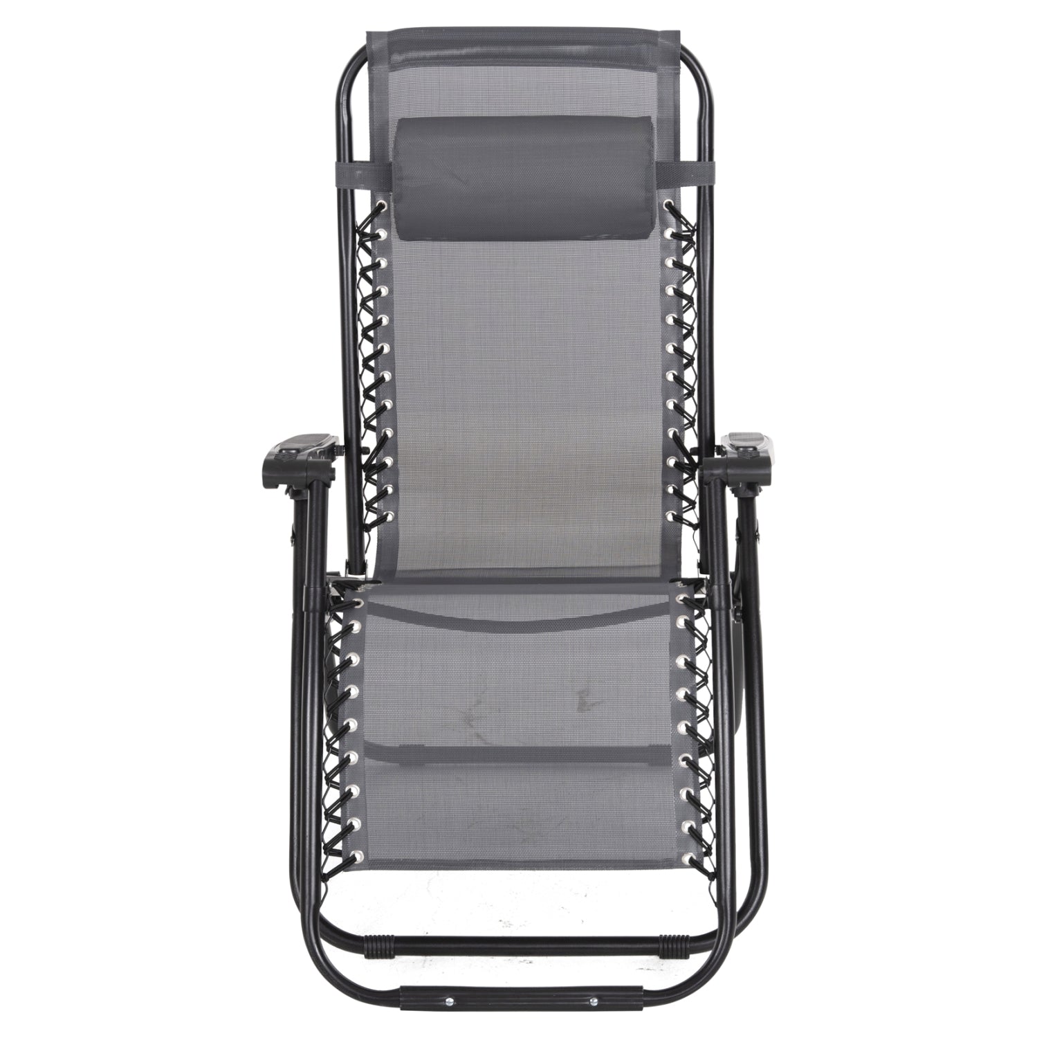 Фотьойл RELAX COMPANION сив текстилен - черен метал 67x145x110Hсм.