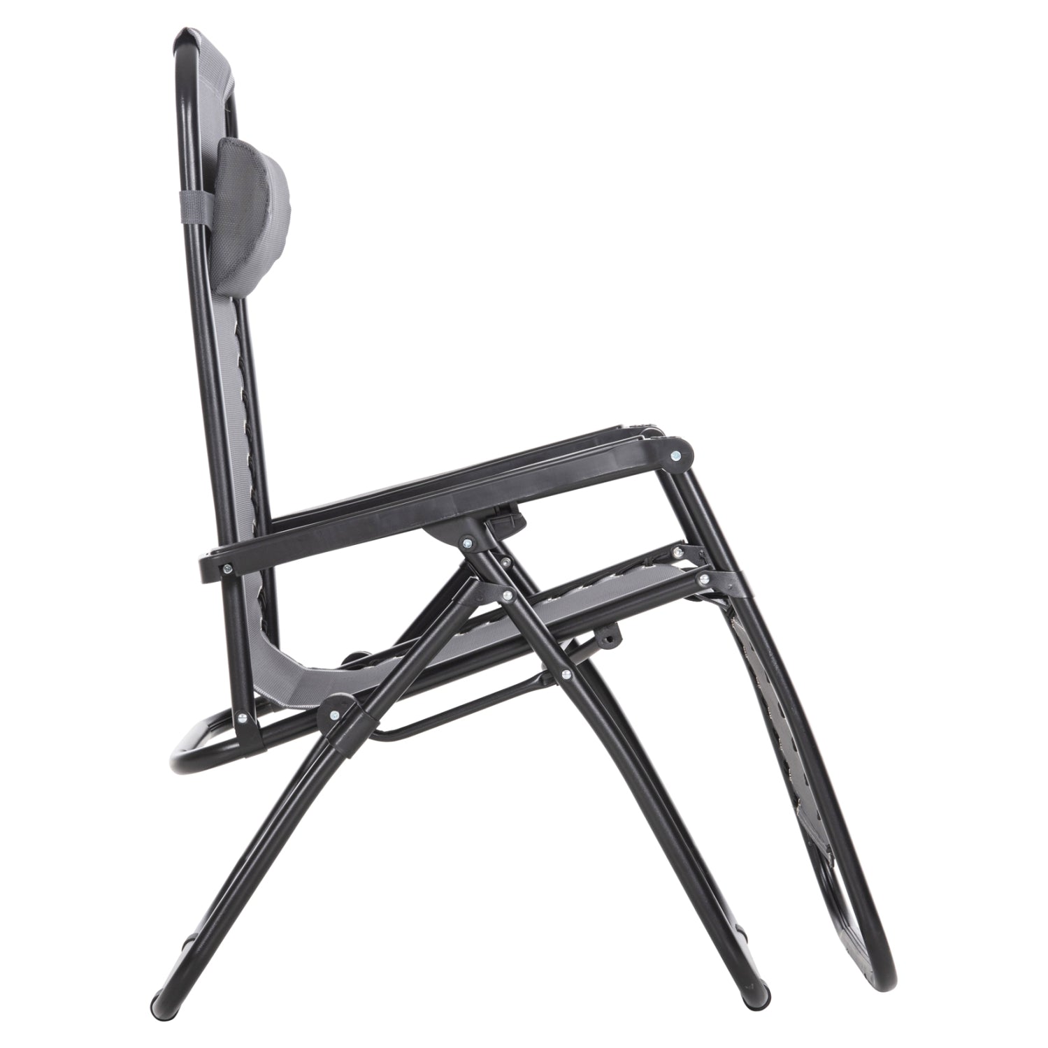Фотьойл RELAX COMPANION сив текстилен - черен метал 67x145x110Hсм.