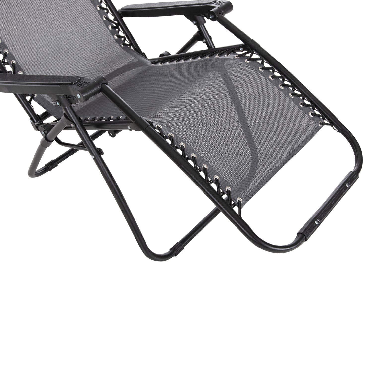 Фотьойл RELAX COMPANION сив текстилен - черен метал 67x145x110Hсм.