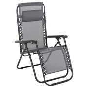 Фотьойл RELAX COMPANION сив текстилен - черен метал 67x145x110Hсм.