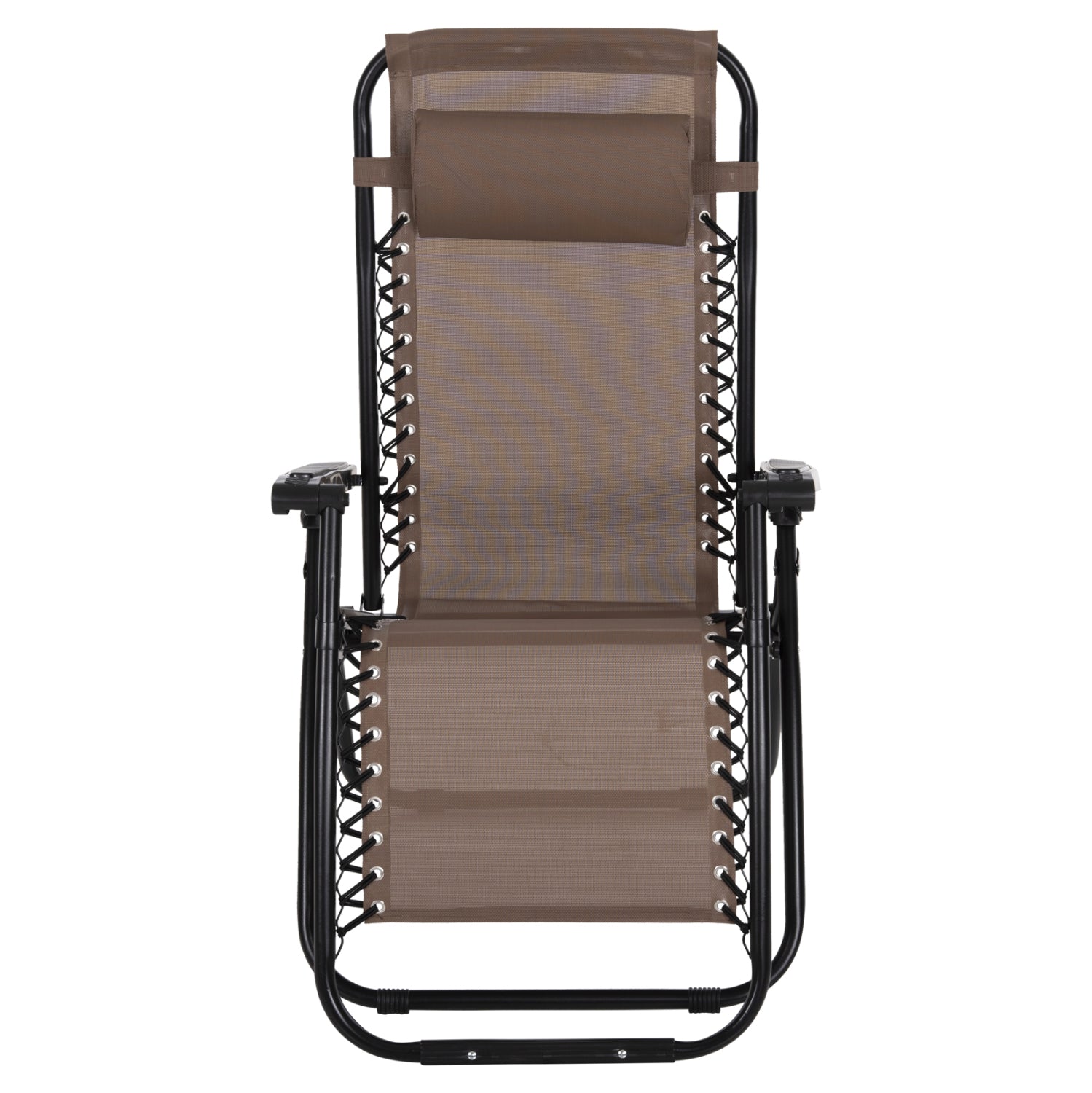 Фотьойл RELAX COMPANION шампанско цветен текстилен и черен метал 67x145x110Hcm.