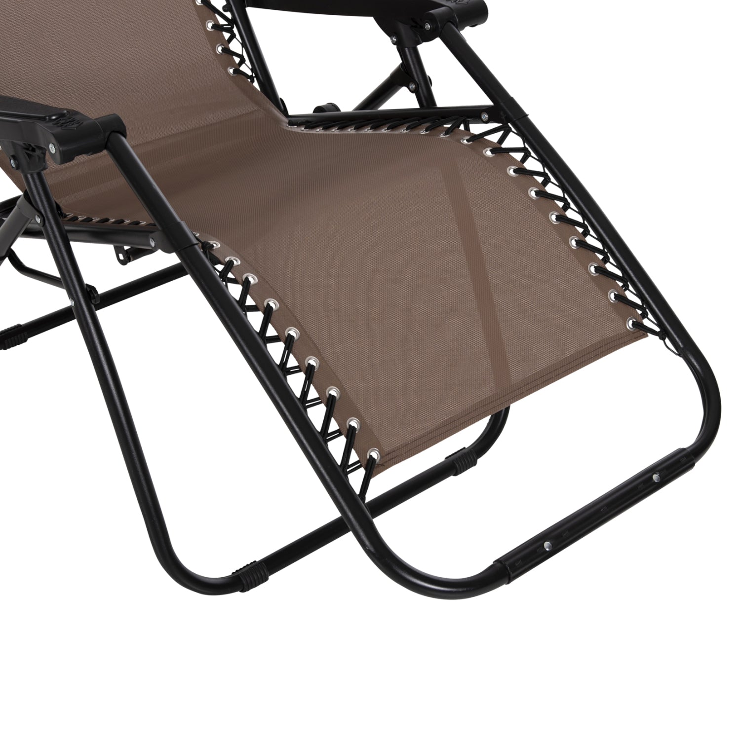 Фотьойл RELAX COMPANION шампанско цветен текстилен и черен метал 67x145x110Hcm.