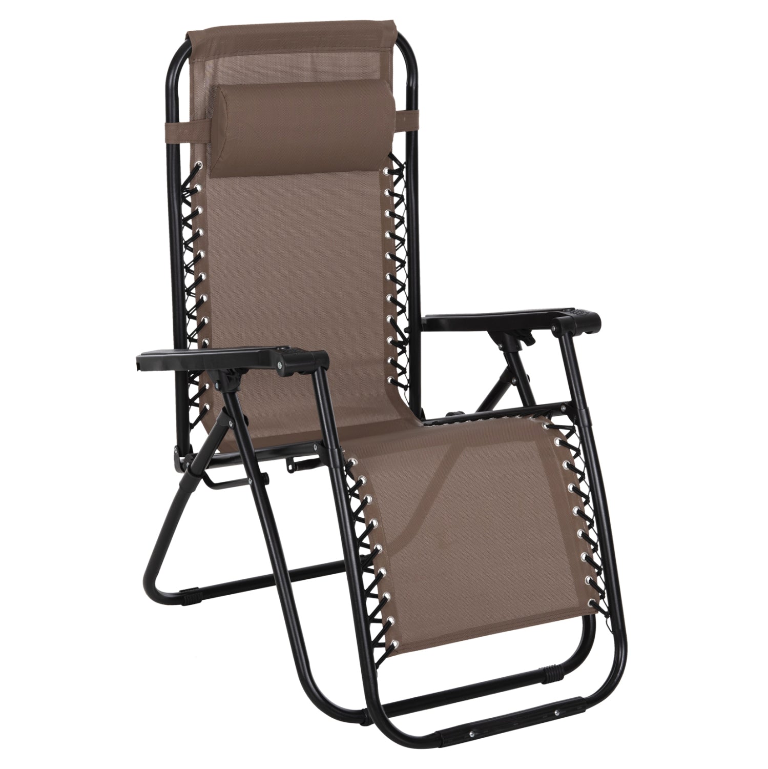 Фотьойл RELAX COMPANION шампанско цветен текстилен и черен метал 67x145x110Hcm.