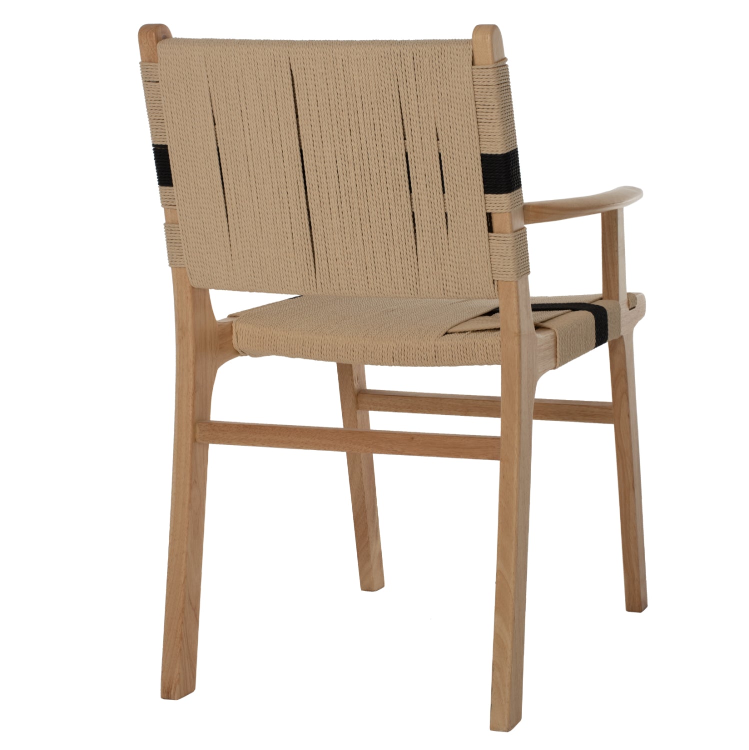 Тапициран стол Band гумено дърво и въже 62,5x60x88Hcm.