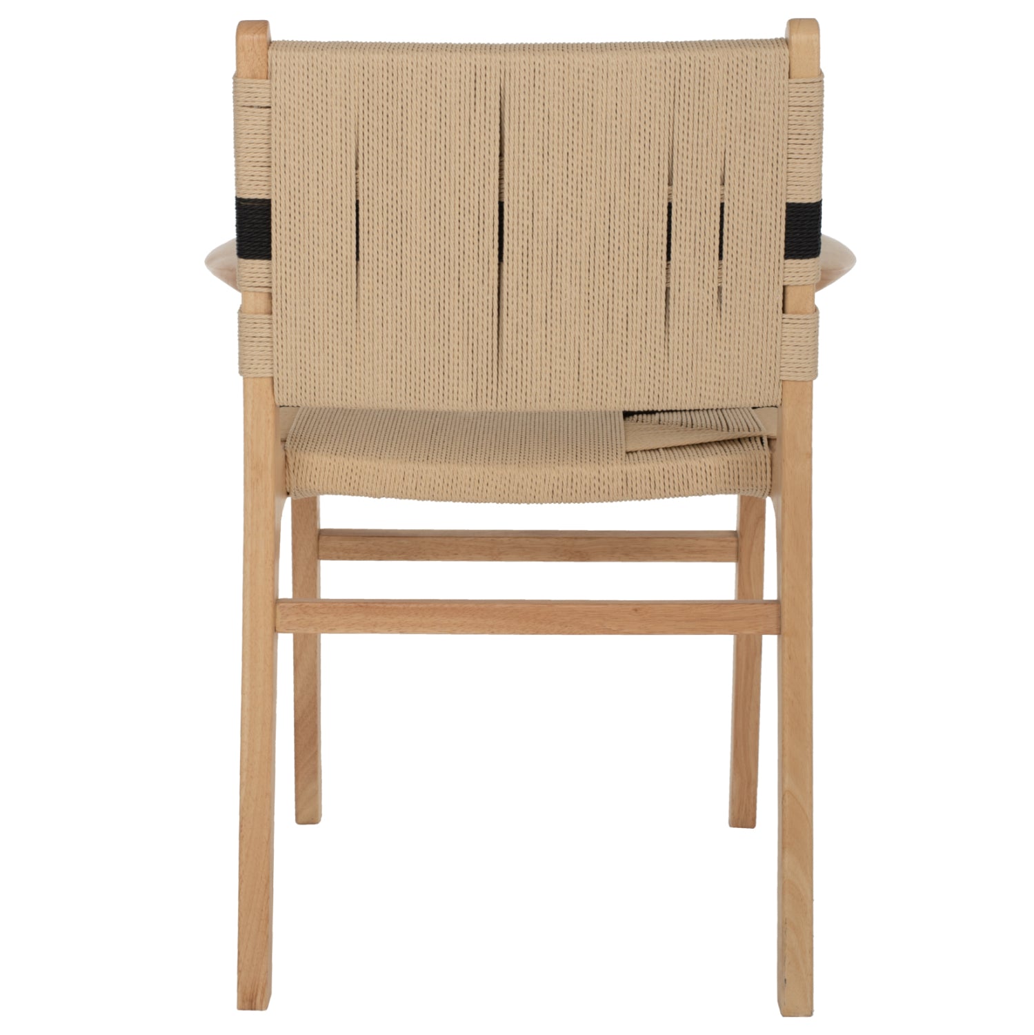 Тапициран стол Band гумено дърво и въже 62,5x60x88Hcm.