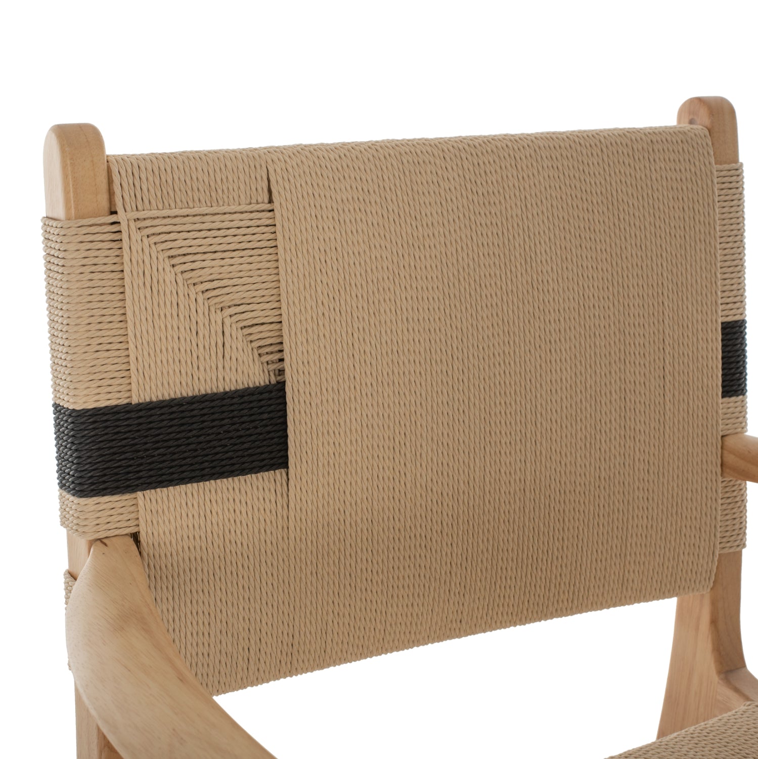Тапициран стол Band гумено дърво и въже 62,5x60x88Hcm.