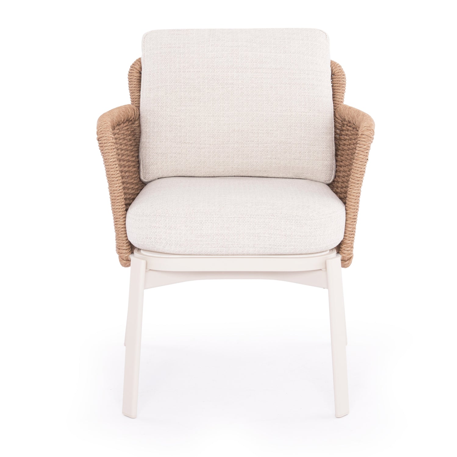 Фотьойл серия Утопия екрю алуминий и бежови възглавници WICKER 65x68x