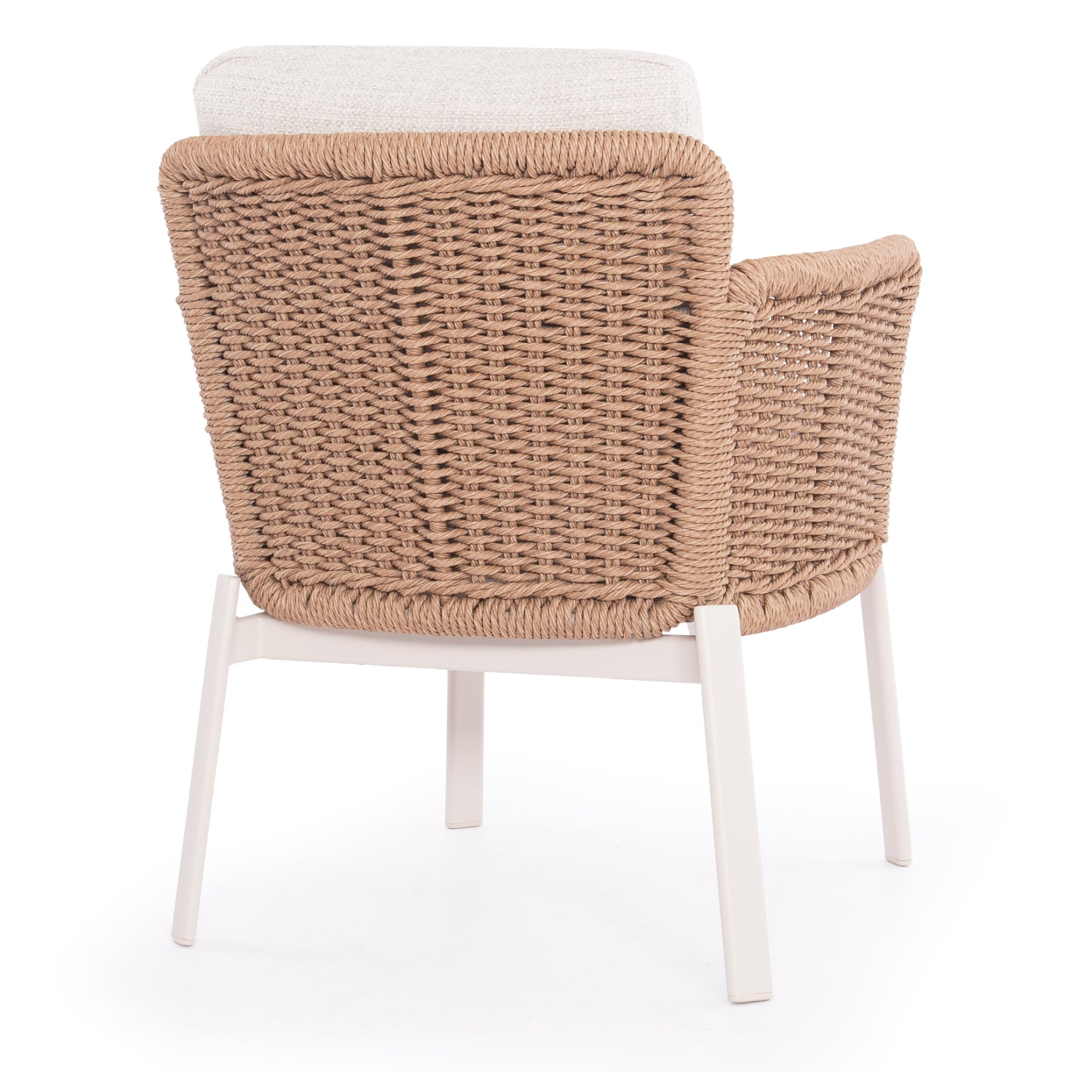 Фотьойл серия Утопия екрю алуминий и бежови възглавници WICKER 65x68x