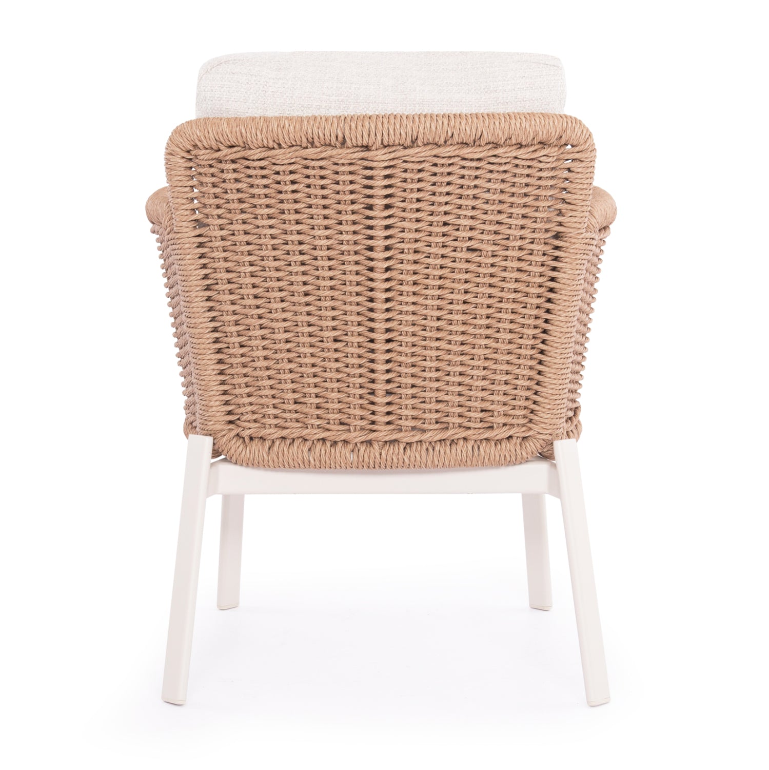 Фотьойл серия Утопия екрю алуминий и бежови възглавници WICKER 65x68x