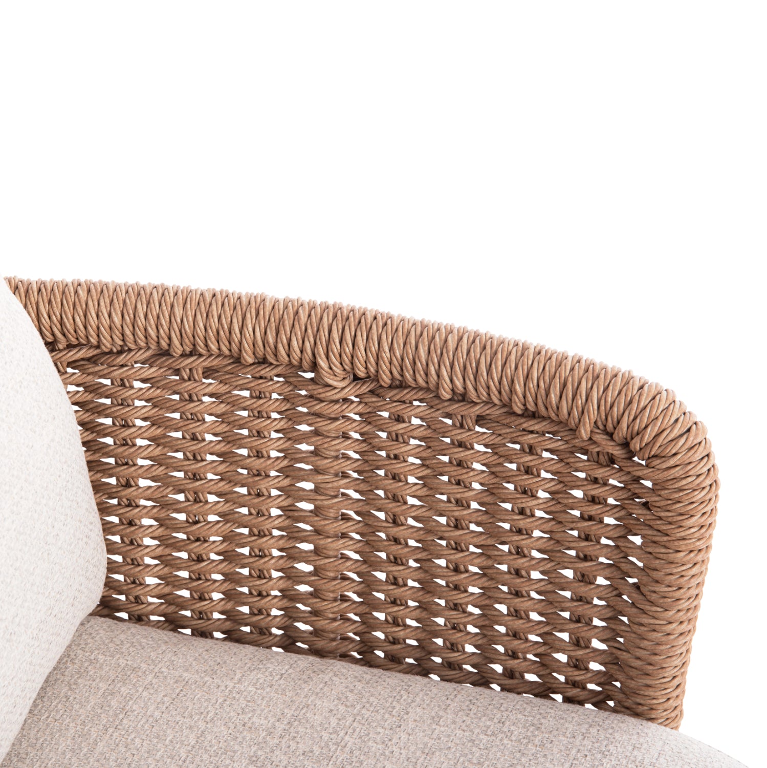 Фотьойл серия Утопия екрю алуминий и бежови възглавници WICKER 65x68x