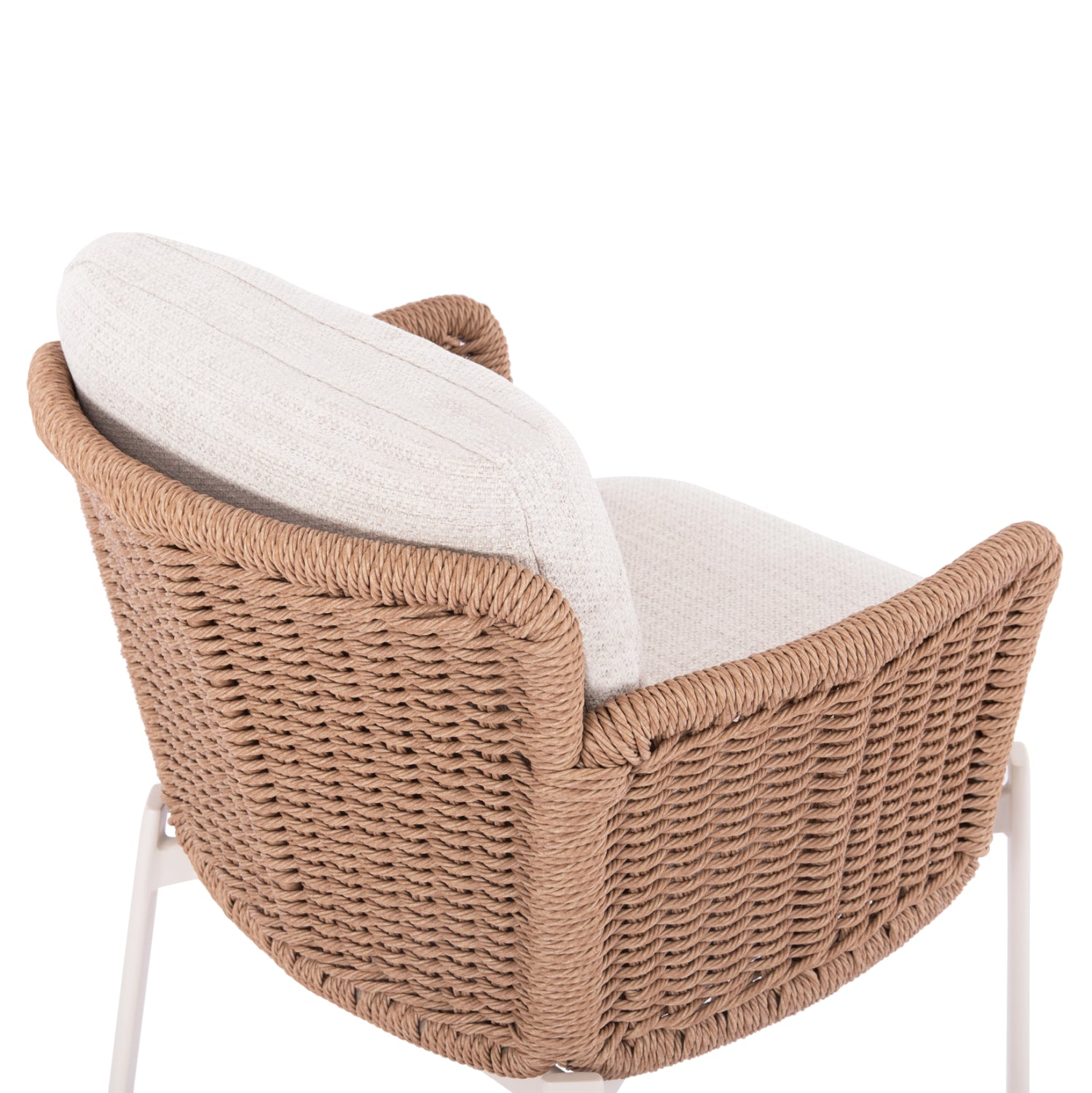 Фотьойл серия Утопия екрю алуминий и бежови възглавници WICKER 65x68x