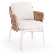 Фотьойл серия Утопия екрю алуминий и бежови възглавници WICKER 65x68x