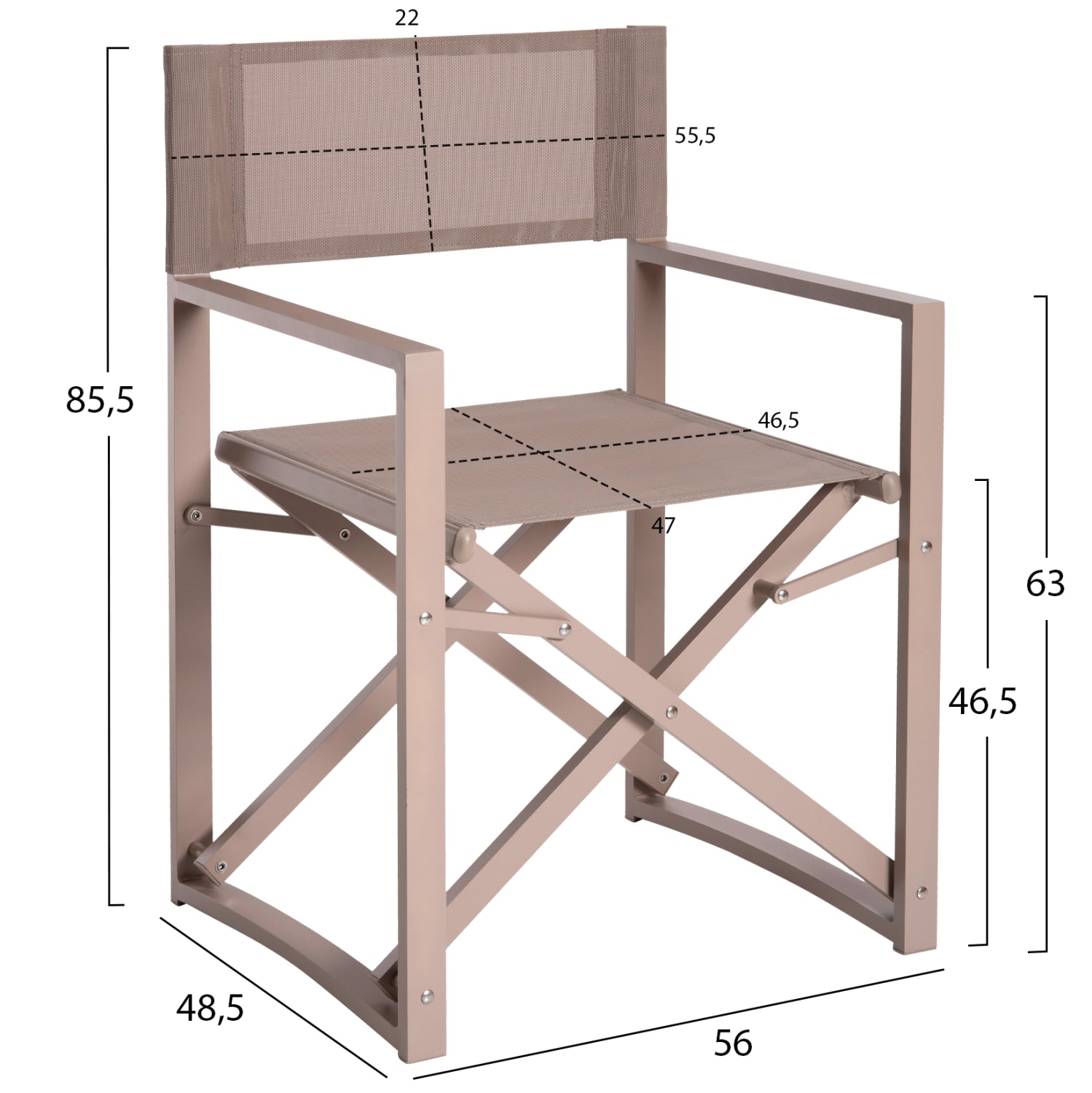 ДИРЕКТОРСКИ СТОЛ ALUMINUM DUPRE ЦВЯТ ШАМПАНСКО 57x48,5x85.5Всм.