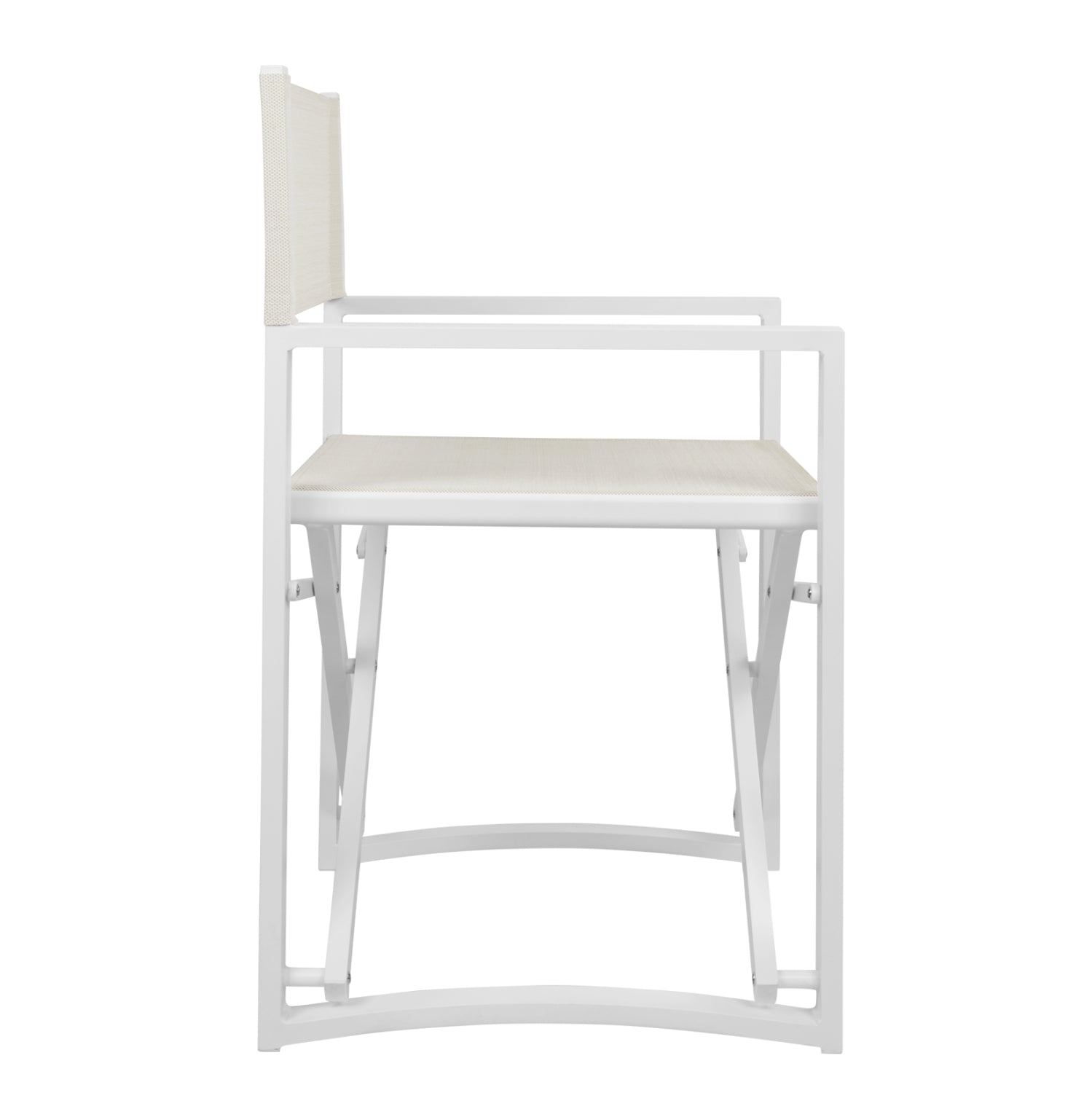 Режисьорски стол алуминий DUPRE бял цвят 57x48,5x85.5Hсм