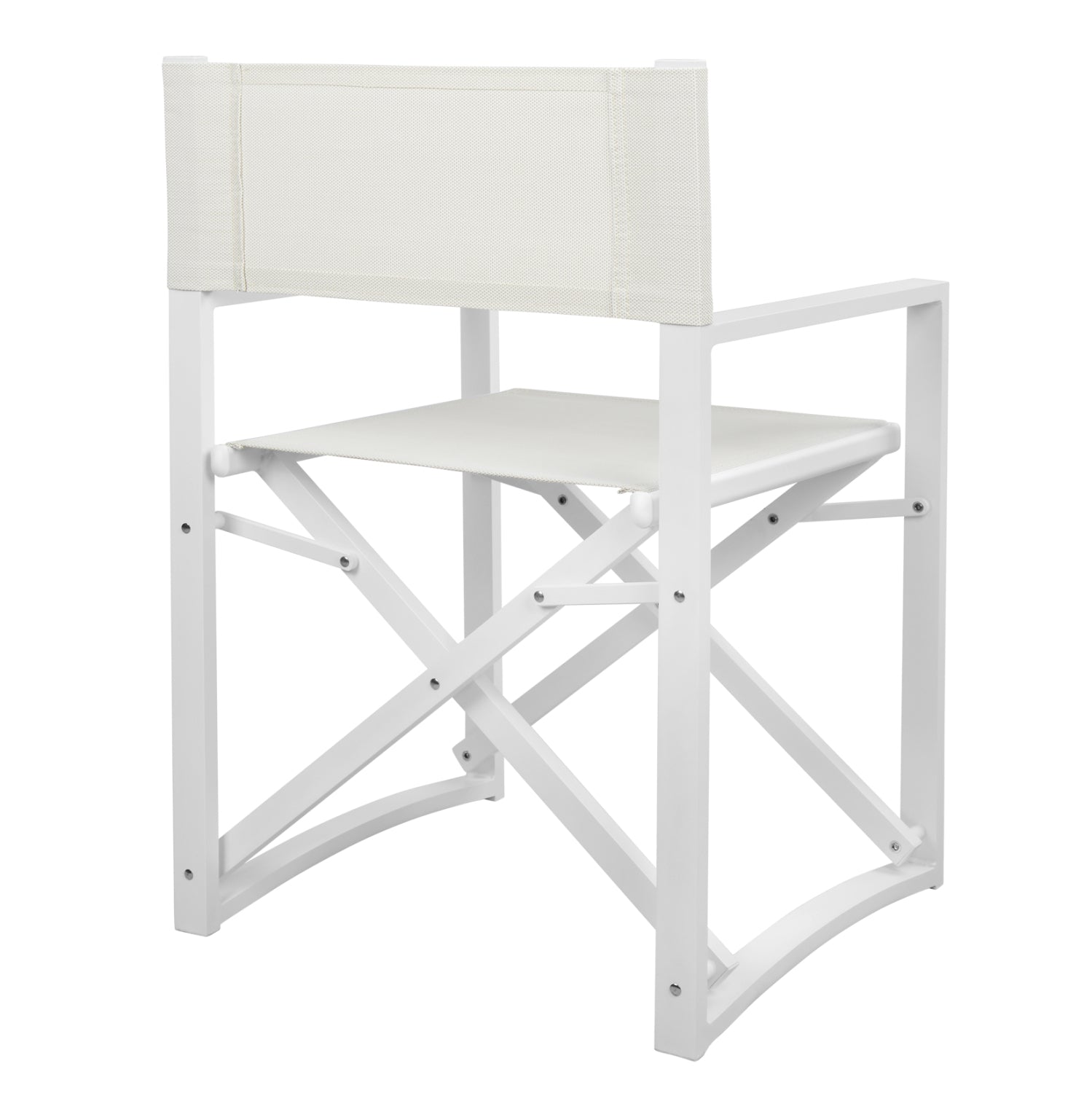 Режисьорски стол алуминий DUPRE бял цвят 57x48,5x85.5Hсм