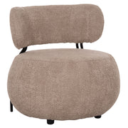 ФОТЬОЙЛ ROUND KARSEN ТЪМНО БЕЖОВ БУКЛЕ ПЛАТ 79x82x74см.