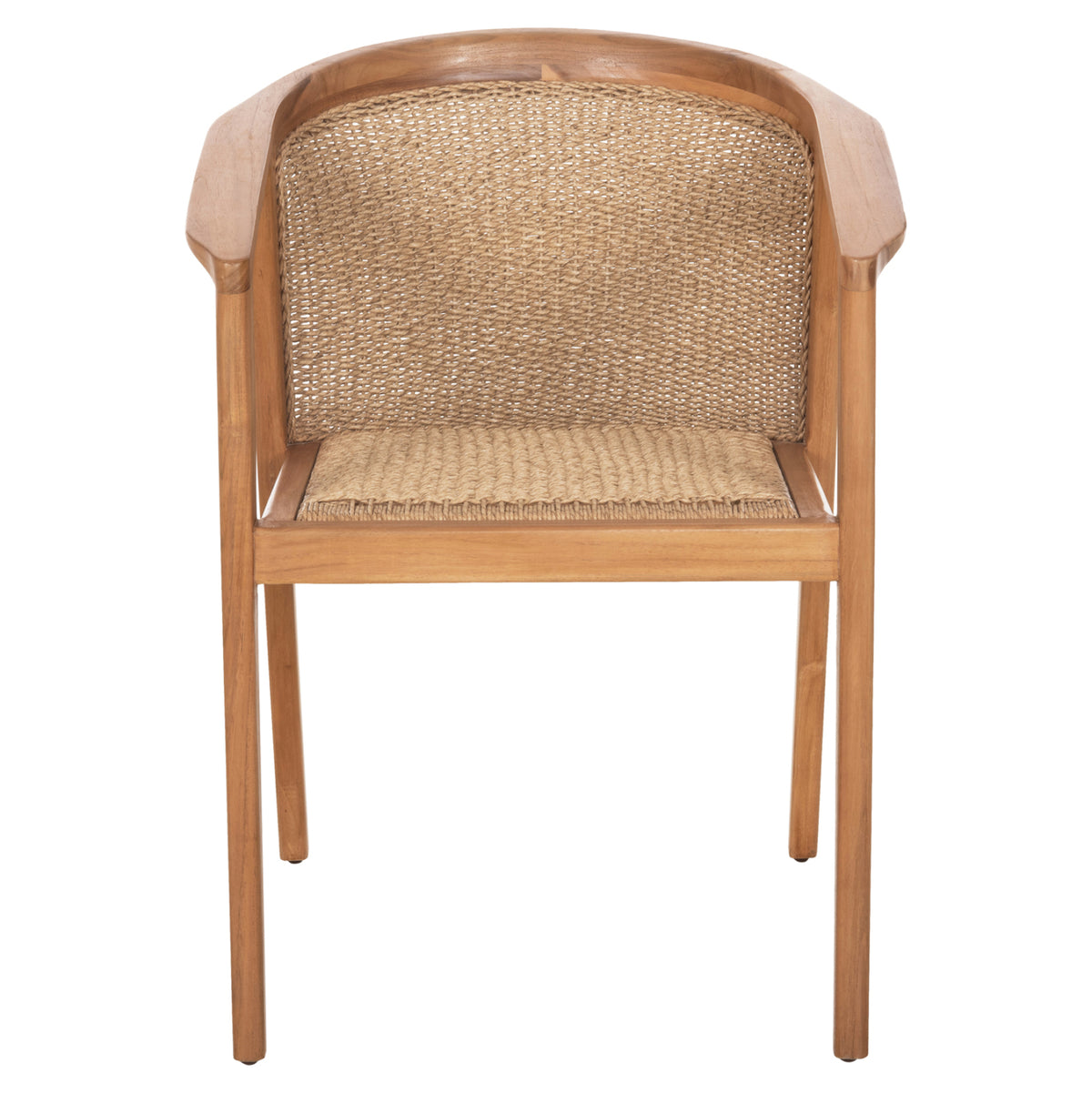 Трапезен стол RENLY от тиково дърво с естествено въже VIRO 60x59x82Hcm