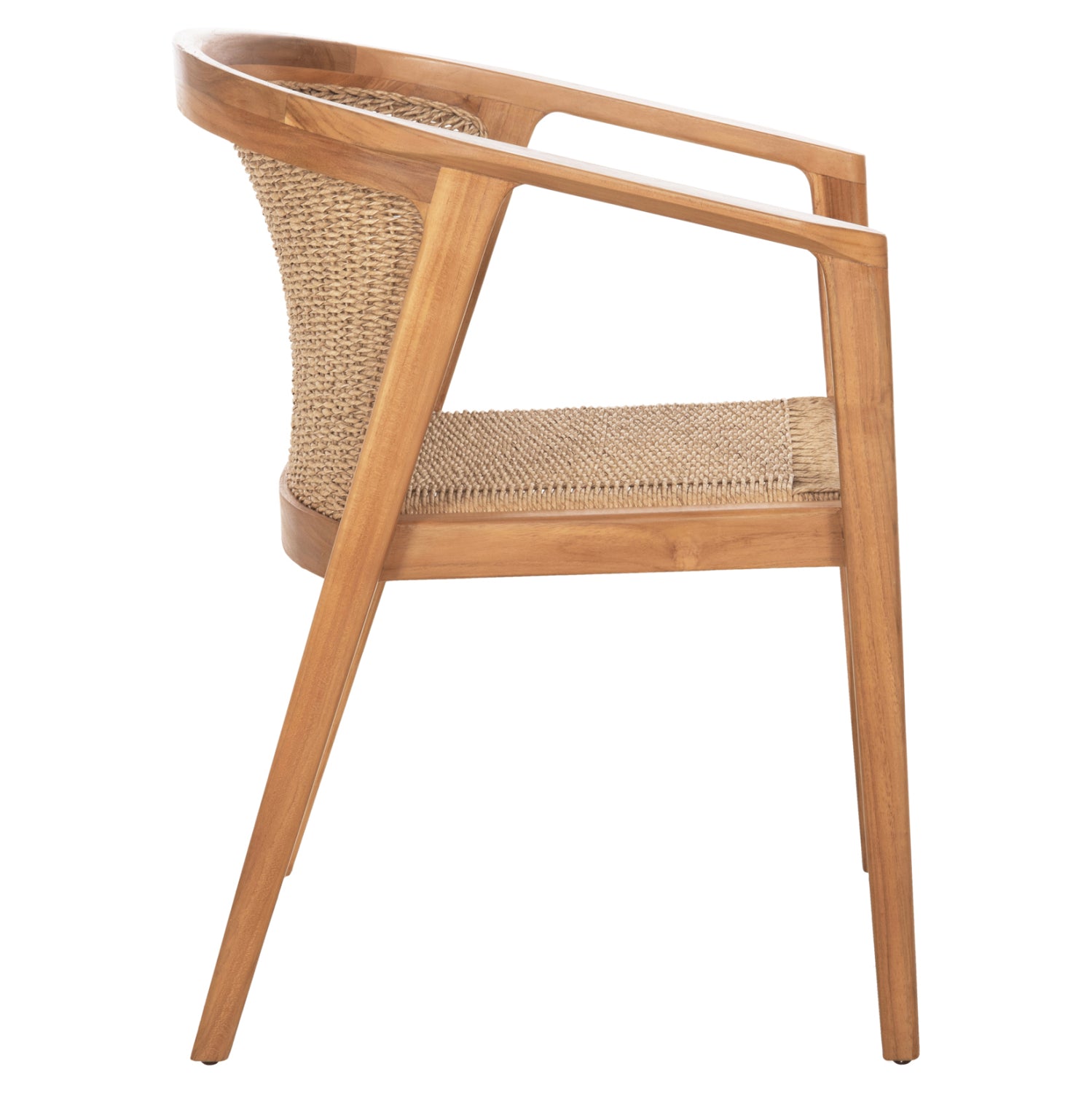 Трапезен стол RENLY от тиково дърво с естествено въже VIRO 60x59x82Hcm