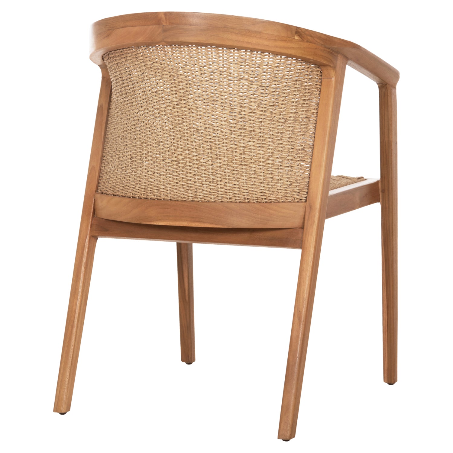 Трапезен стол RENLY от тиково дърво с естествено въже VIRO 60x59x82Hcm