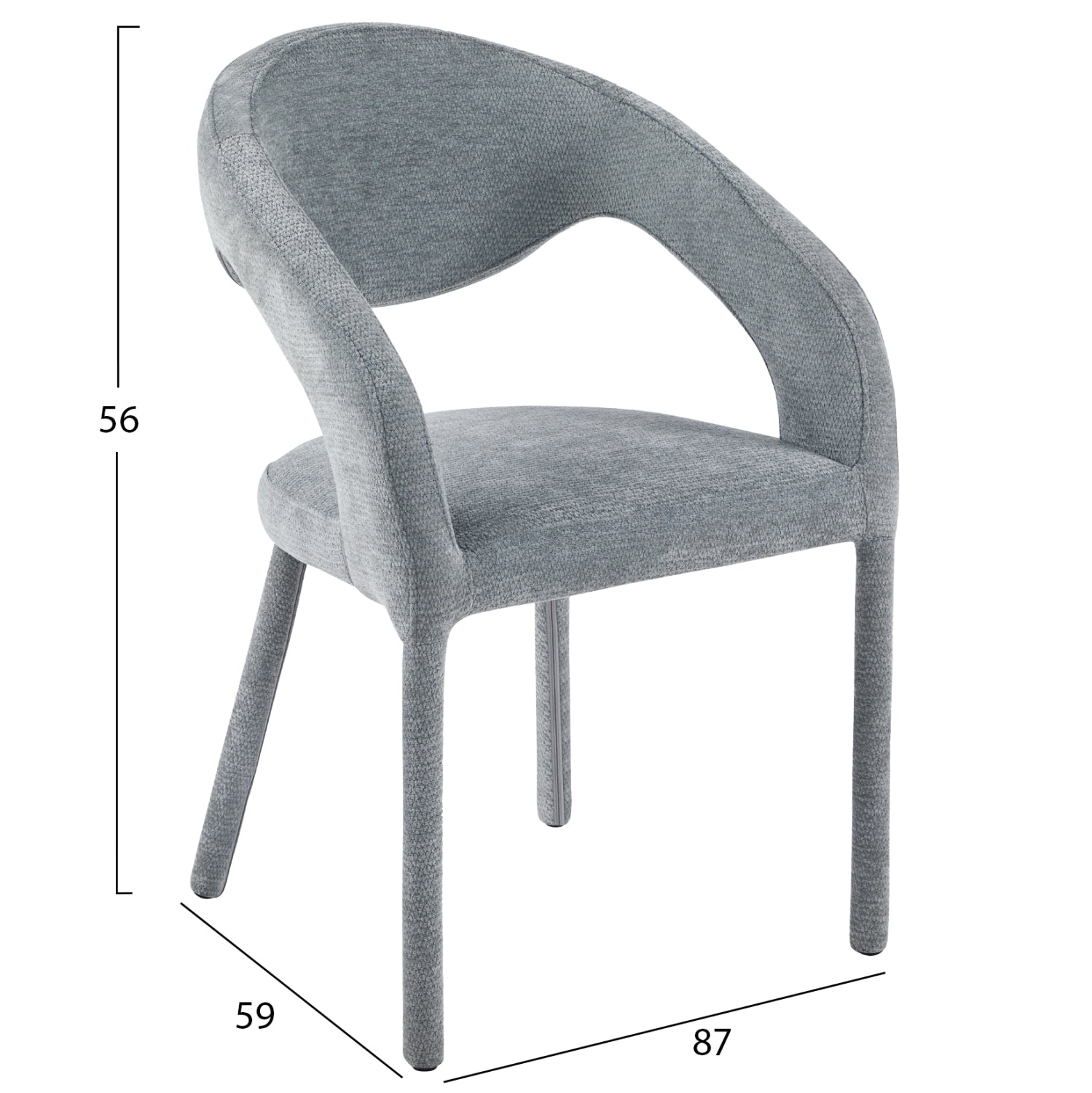 ТРАПЕЗЕН СТОЛ OFILIA СВЕТЛОСИВ ЛЕНЕН ПЛАТ 58x54.5x85.5Hсм.