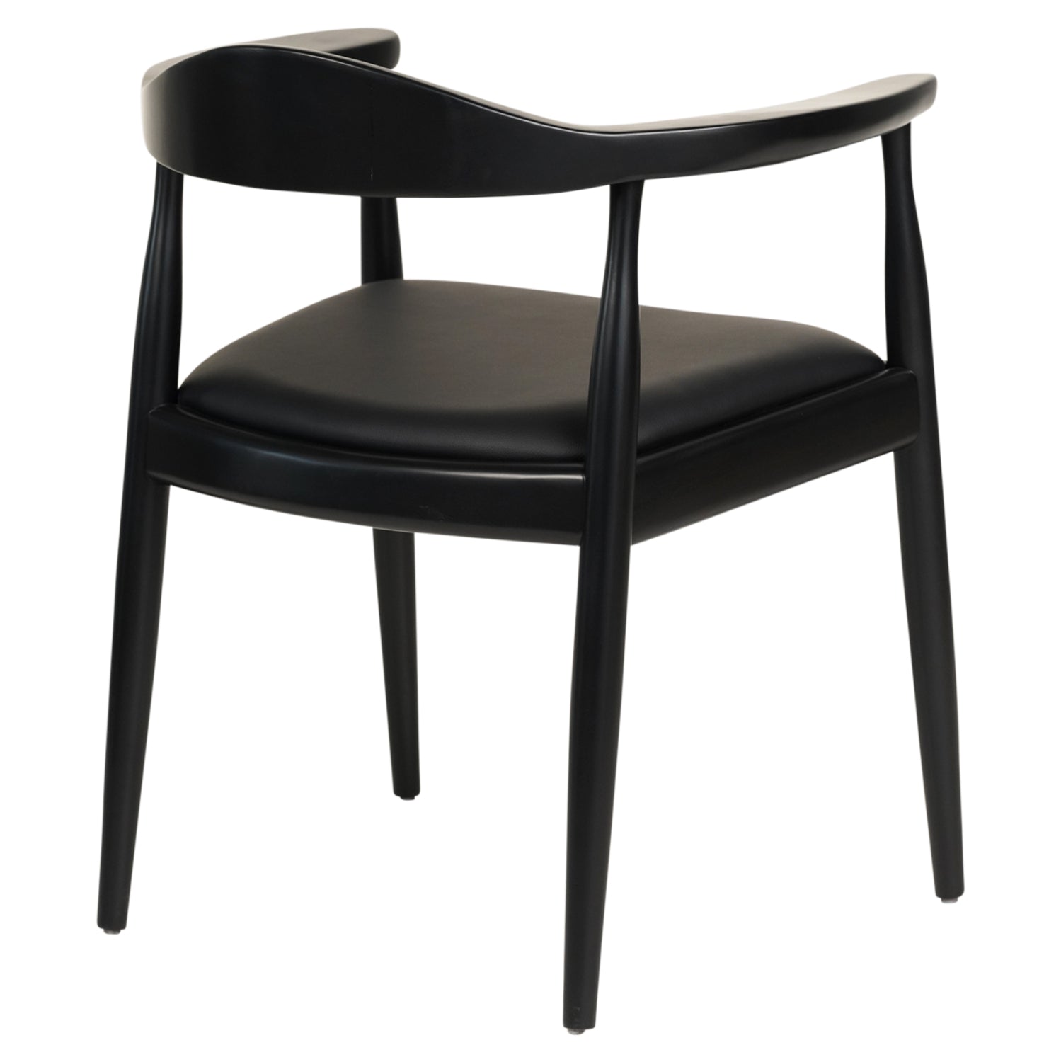 Трапезен стол ADOR гумено дърво и PU - черен 62x54x76,5Hcm.