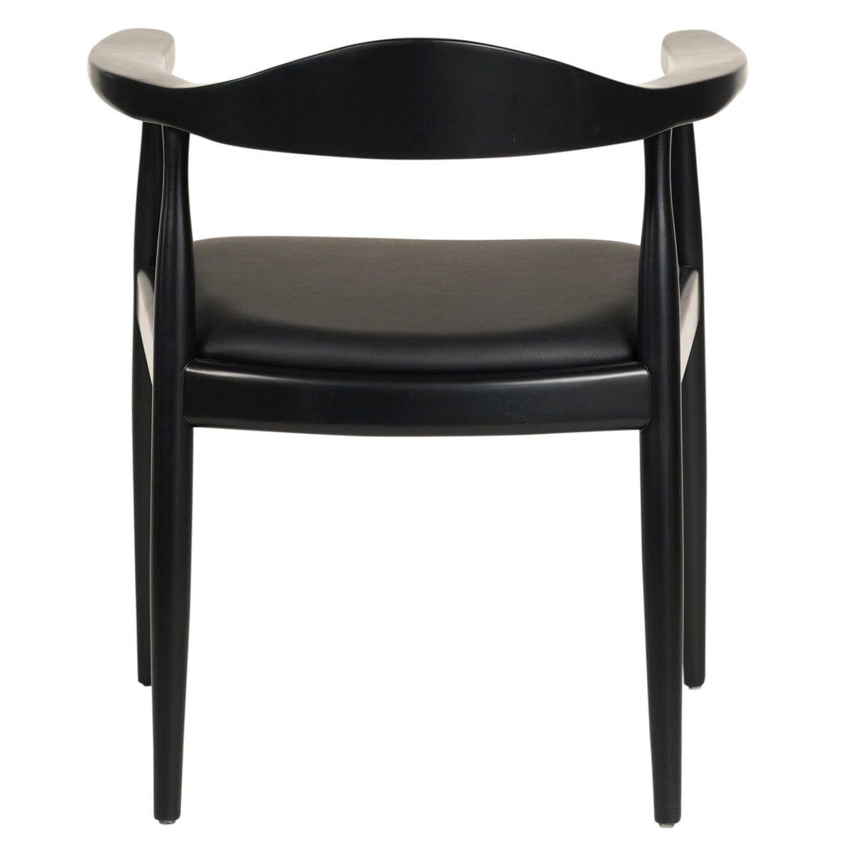 Трапезен стол ADOR гумено дърво и PU - черен 62x54x76,5Hcm.