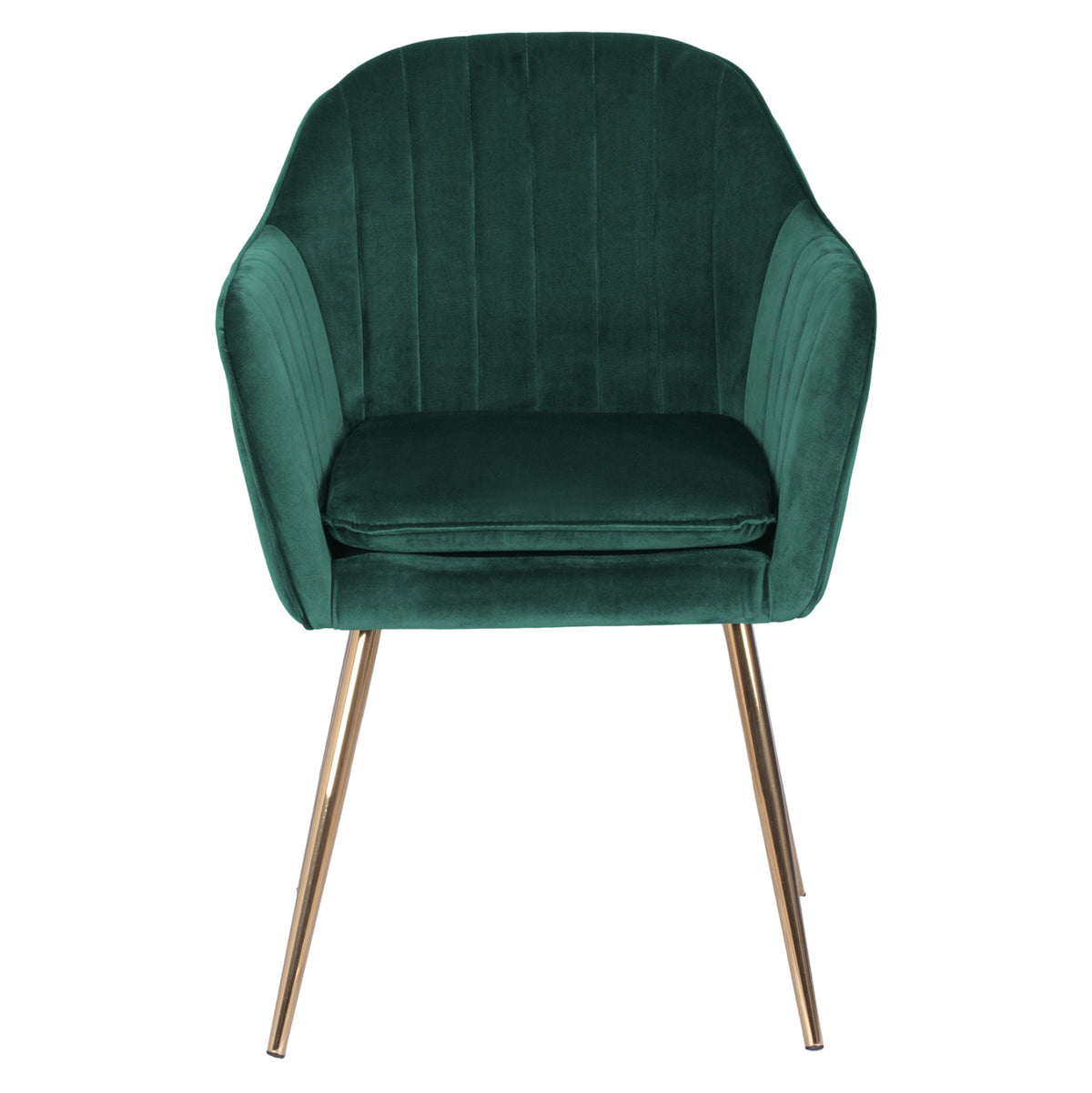 Фотьойл Sawyer от велур Cypress Green с златисти крака 55x60x83 см