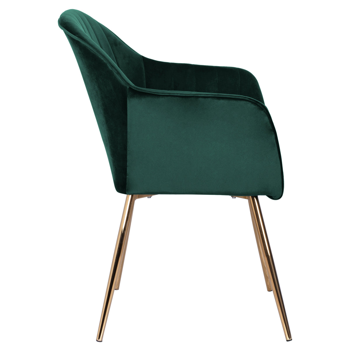Фотьойл Sawyer от велур Cypress Green с златисти крака 55x60x83 см