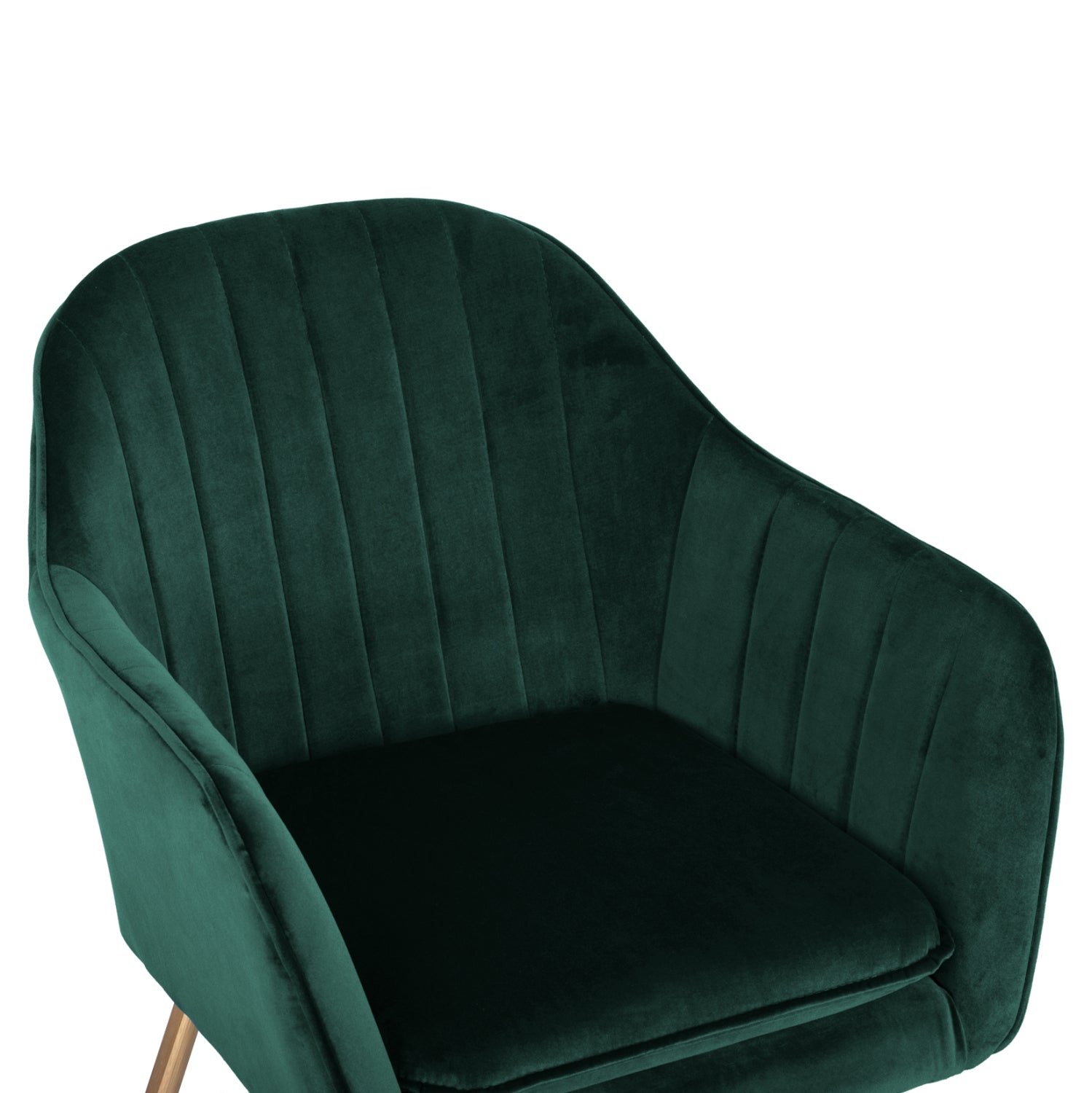 Фотьойл Sawyer от велур Cypress Green с златисти крака 55x60x83 см