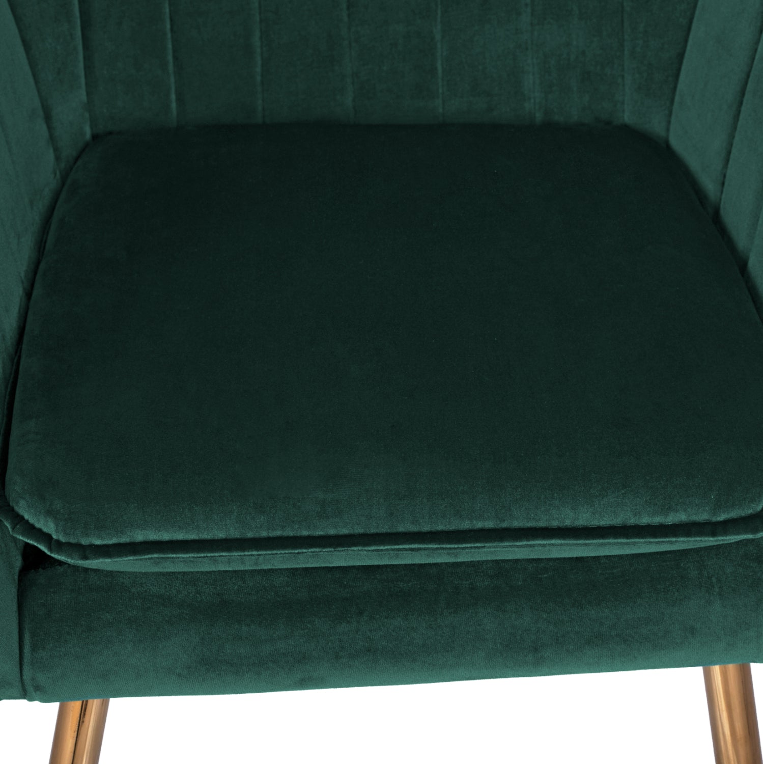 Фотьойл Sawyer от велур Cypress Green с златисти крака 55x60x83 см
