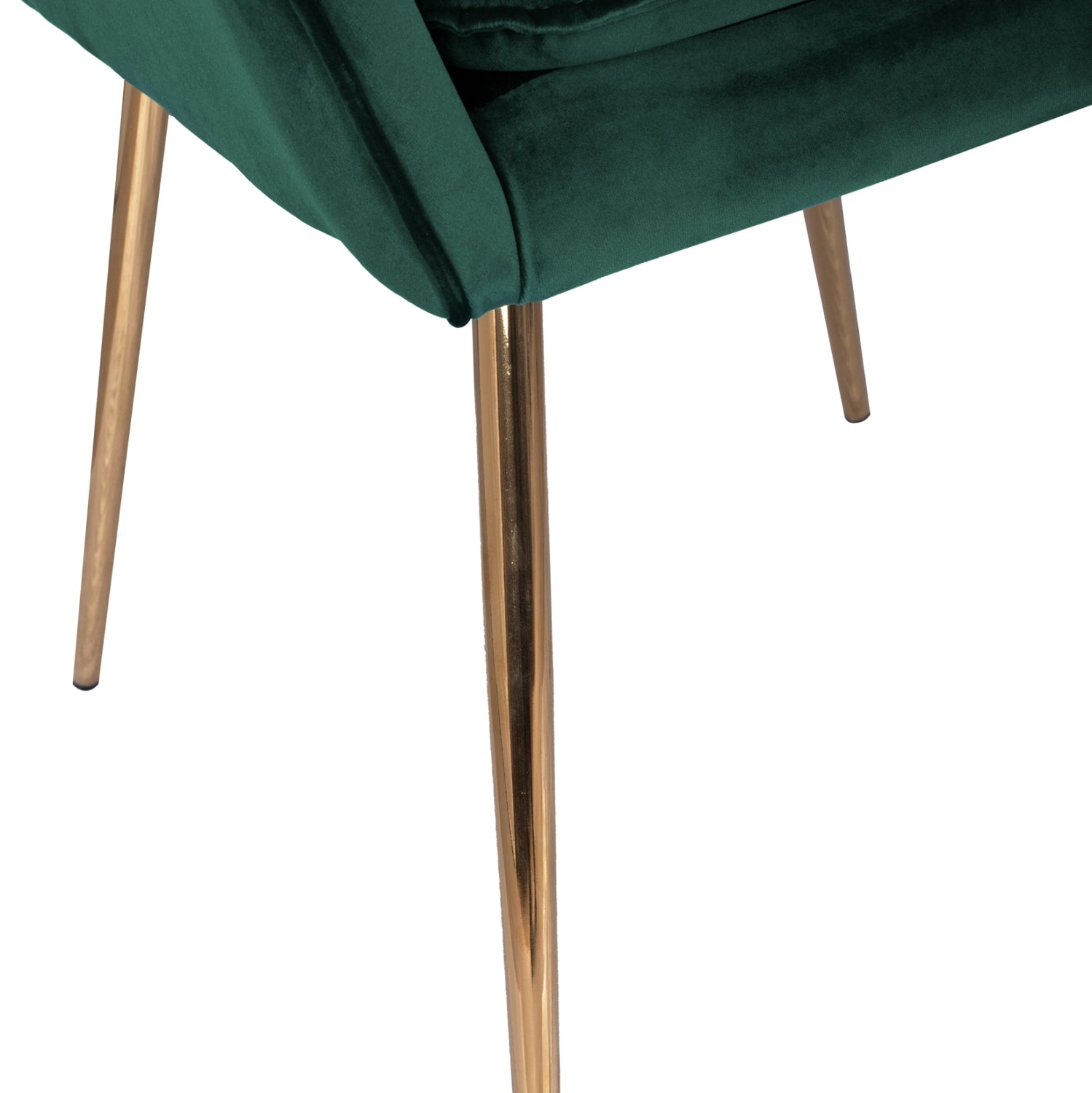 Фотьойл Sawyer от велур Cypress Green с златисти крака 55x60x83 см