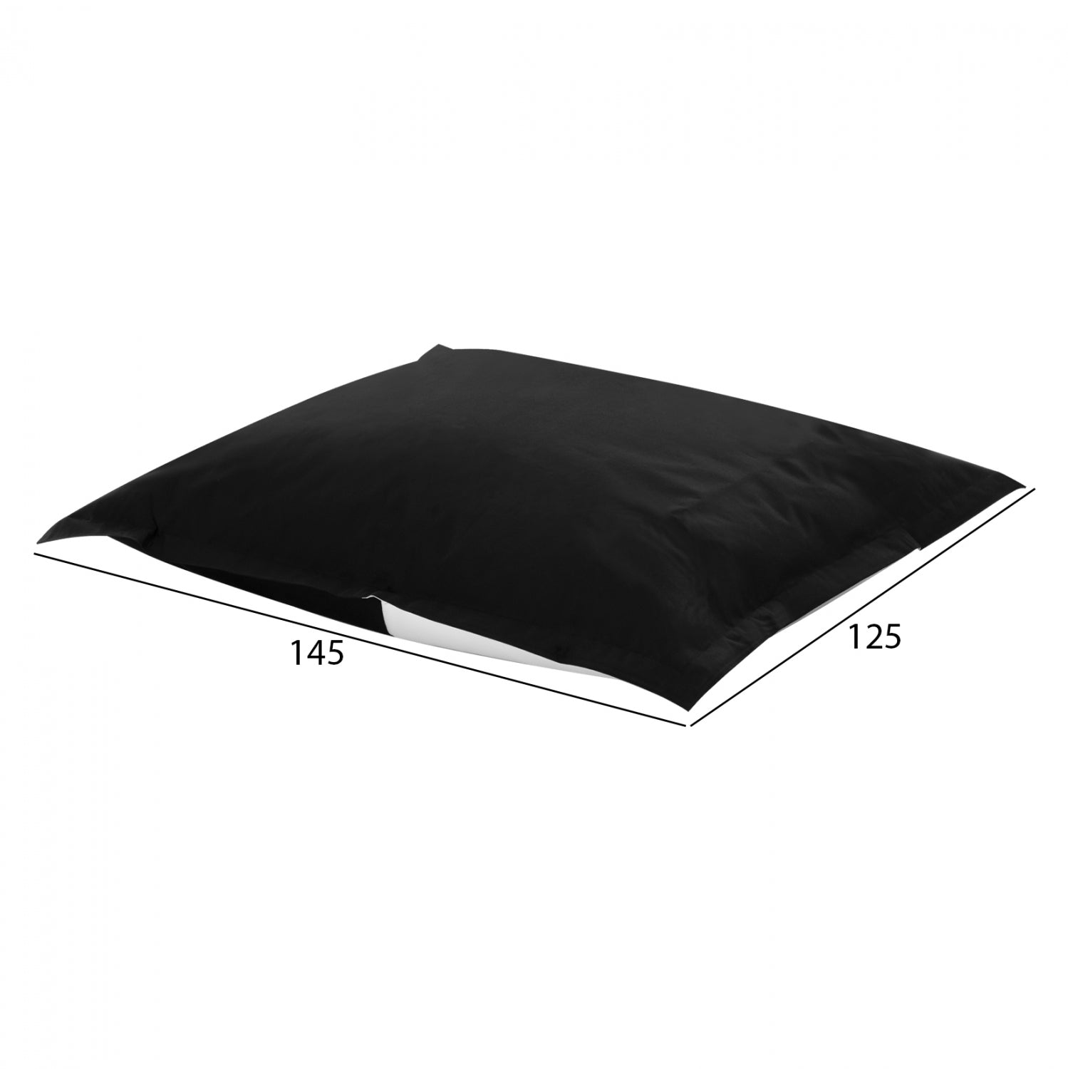 Пуф BLOOM възглавница за плаж черен с UV защита 125x145 см.