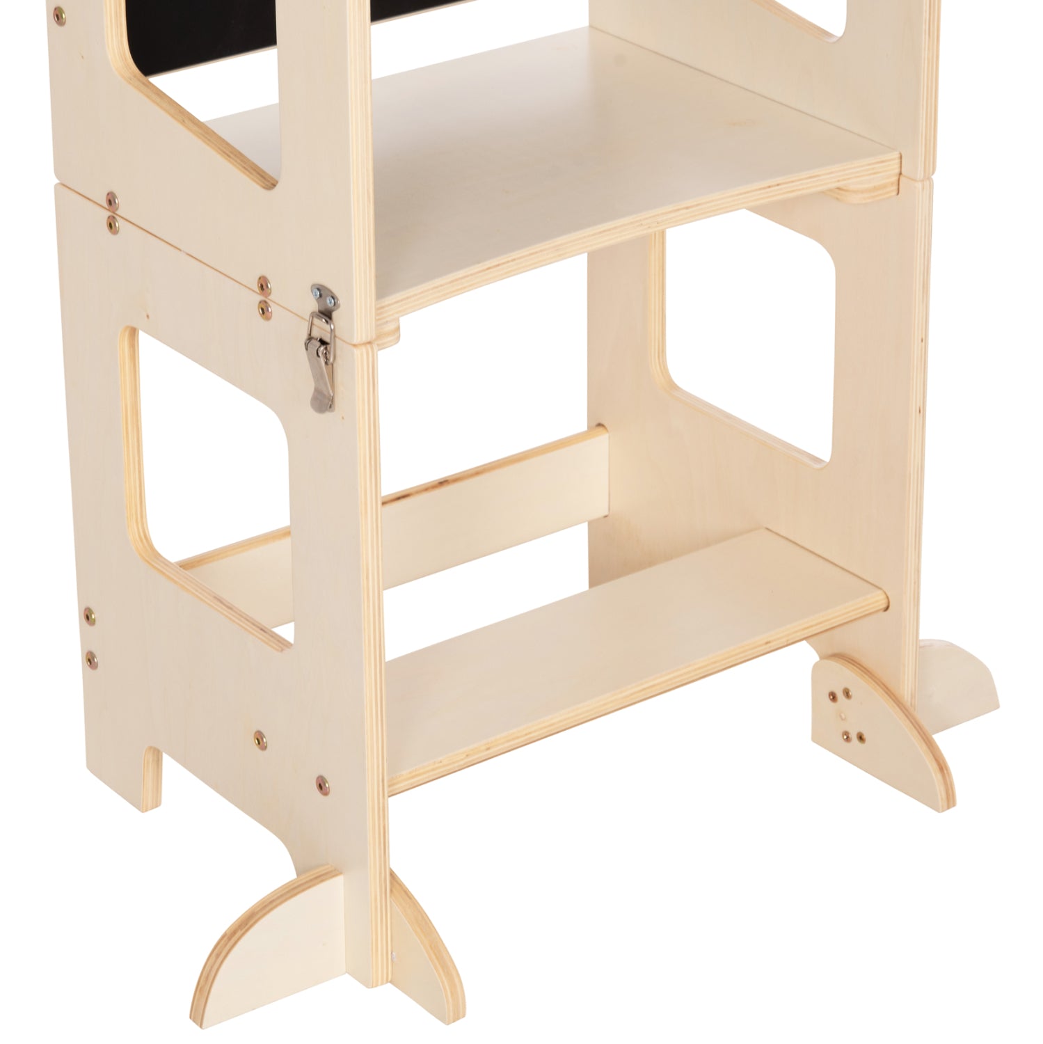 Детскa етажерка с дъска Рики, естествен бор, 43x32x84 см