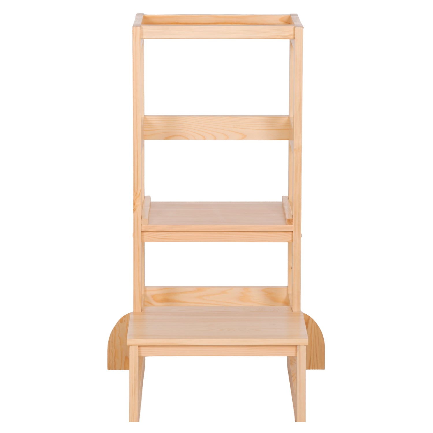 Детски учебен пирамид Montessori Pepe от естествен бор 55x53x90 см