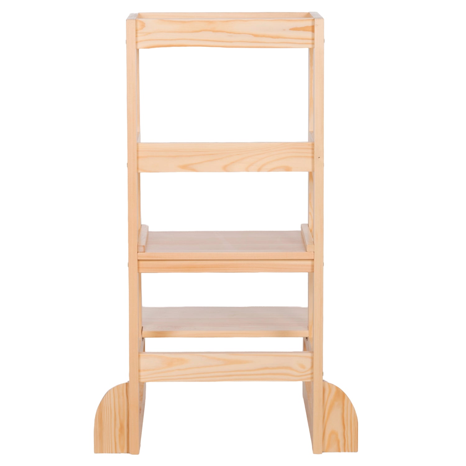 Детски учебен пирамид Montessori Pepe от естествен бор 55x53x90 см