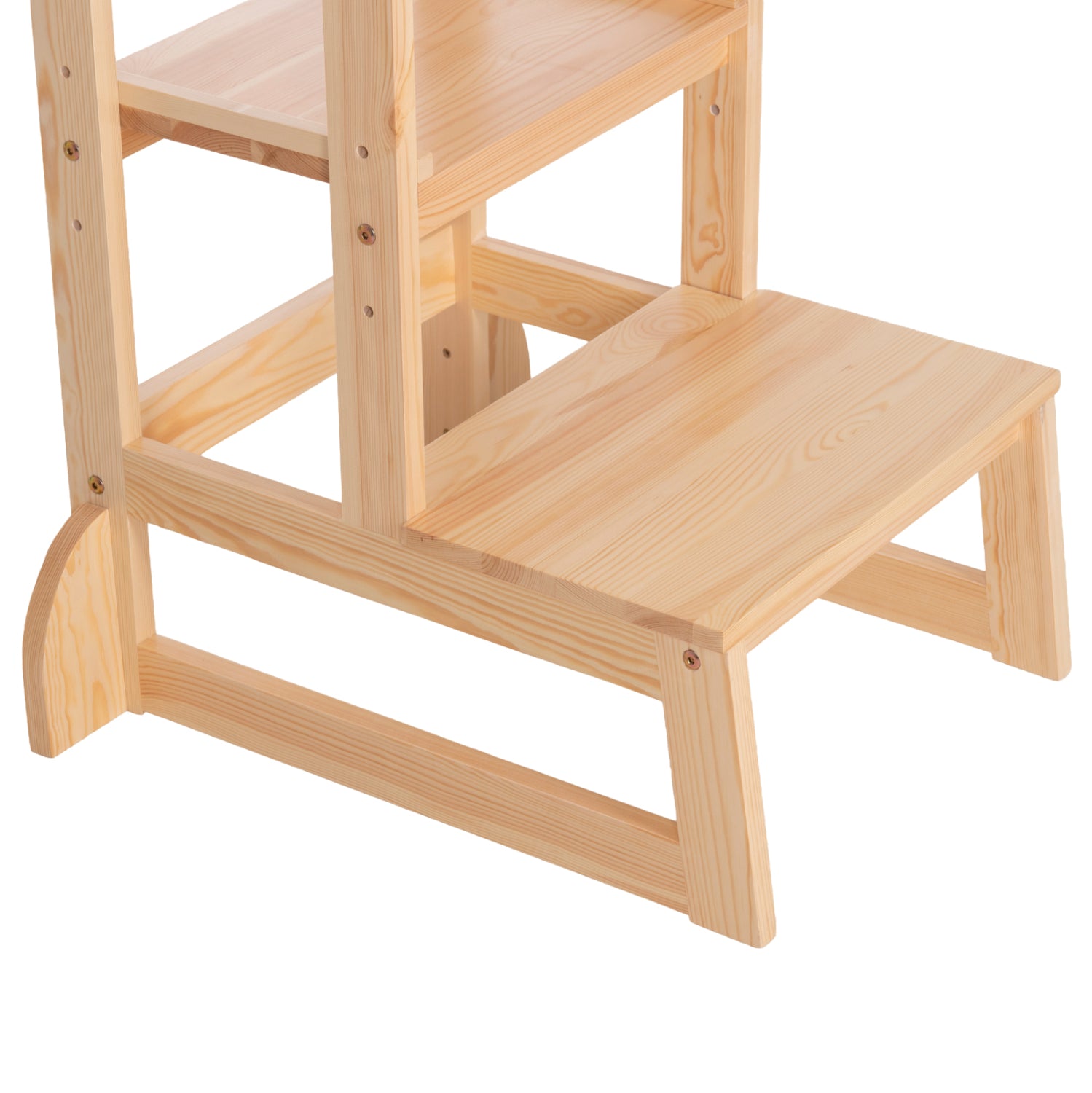 Детски учебен пирамид Montessori Pepe от естествен бор 55x53x90 см