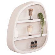 СТЕННА ЕТАЖЕРКА СЕРИЯ SANTORINI MDF В ЦВЯТ ОФ-УАЙТ 95x18x100Hсм.