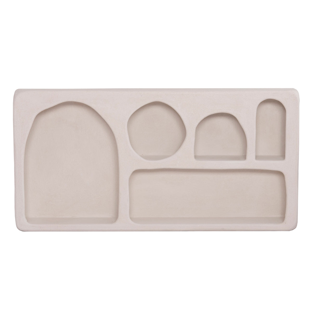СТЕННА ЕТАЖЕРКА СЕРИЯ SANTORINI MDF В ЦВЯТ ОФ-УАЙТ 120x18x60Hсм.