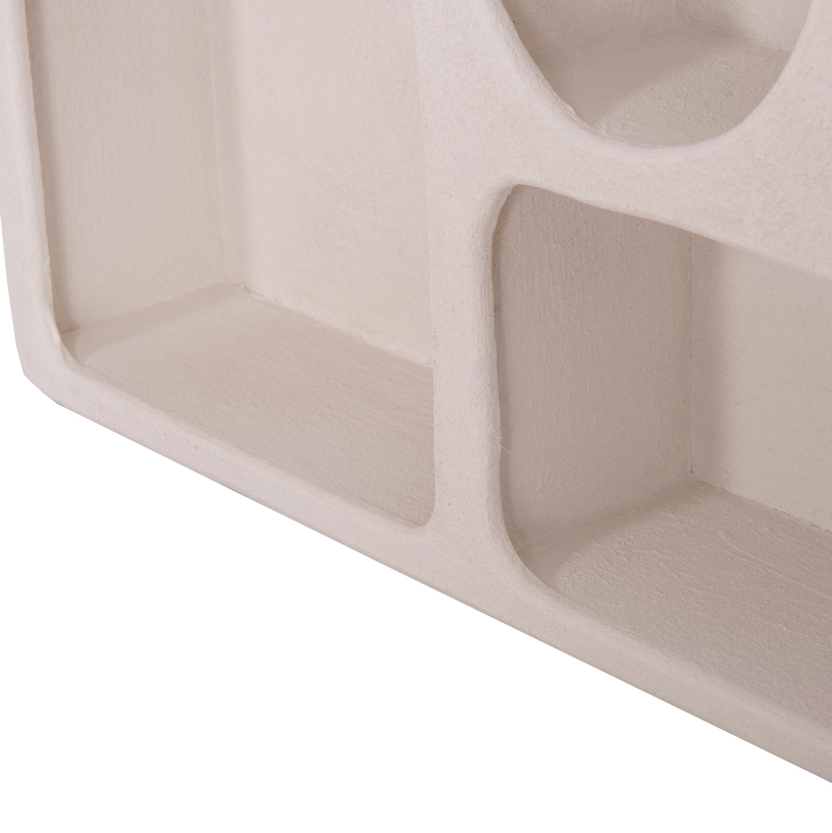 СТЕННА ЕТАЖЕРКА СЕРИЯ SANTORINI MDF В ЦВЯТ ОФ-УАЙТ 120x18x60Hсм.