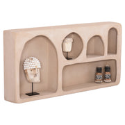 СТЕННА ЕТАЖЕРКА СЕРИЯ SANTORINI MDF В КАФЯВ ЦВЯТ 120x18x60Hсм.
