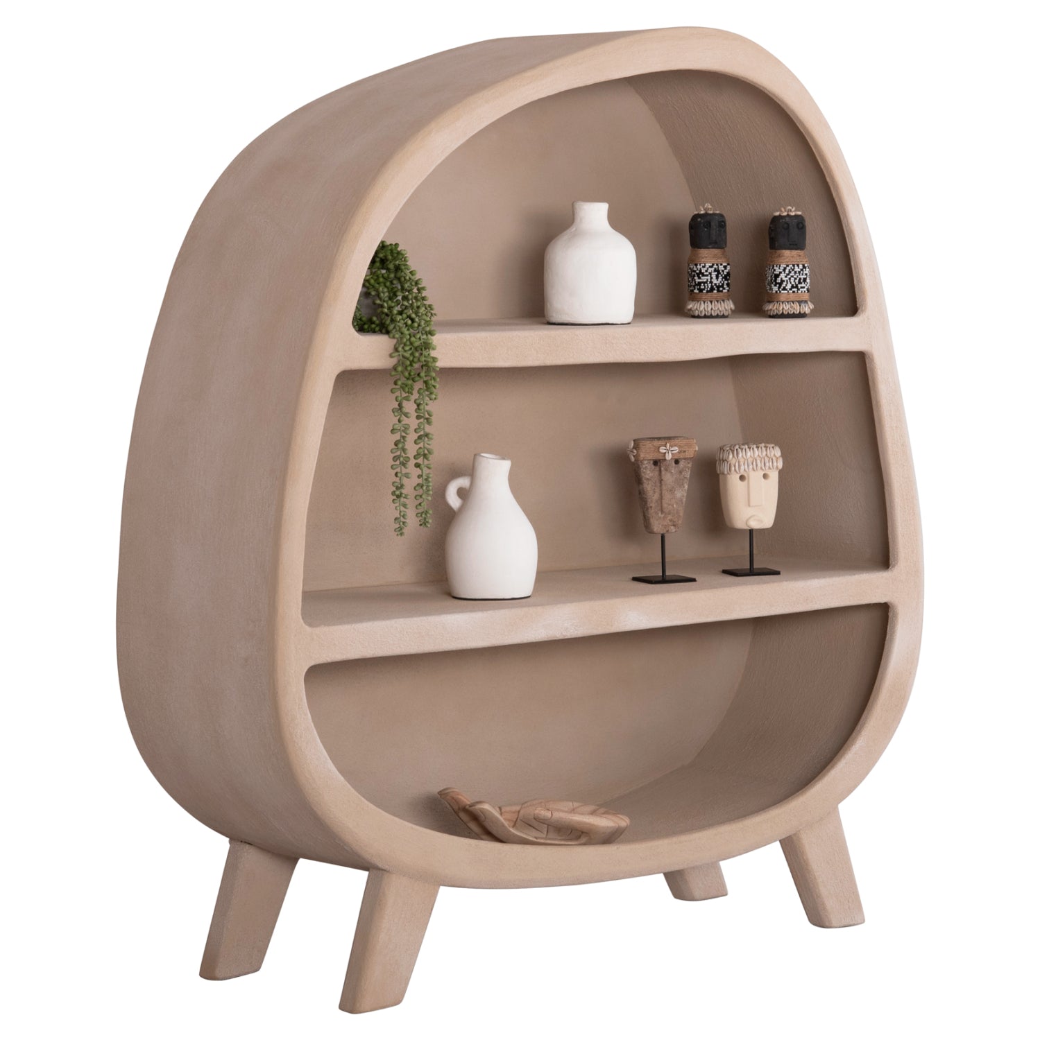 Рафтова етажерка серия SANTORINI MDF в кафяво 120x38x133Hсм.