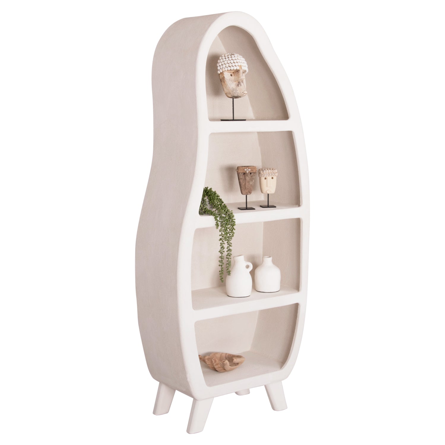 РАФТЕР СЕРИЯ SANTORINI MDF В ЦВЯТ ОФ-УАЙТ 80x38x196Hсм.