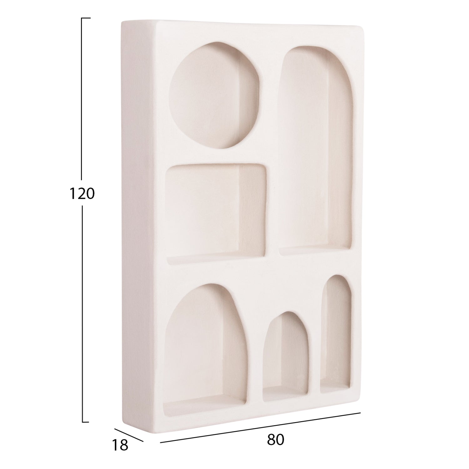 ВИСОК ШКАФ СЕРИЯ SANTORINI MDF В ЦВЯТ ОФ-УАЙТ 80x18x120Hсм.