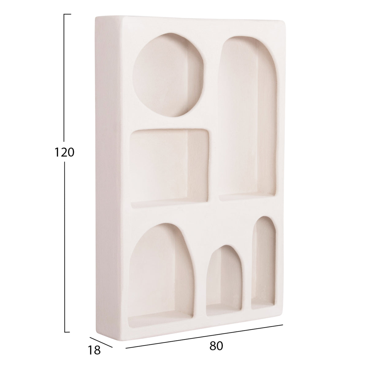 ВИСОК ШКАФ СЕРИЯ SANTORINI MDF В ЦВЯТ ОФ-УАЙТ 80x18x120Hсм.
