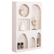 ВИСОК ШКАФ СЕРИЯ SANTORINI MDF В ЦВЯТ ОФ-УАЙТ 80x18x120Hсм.