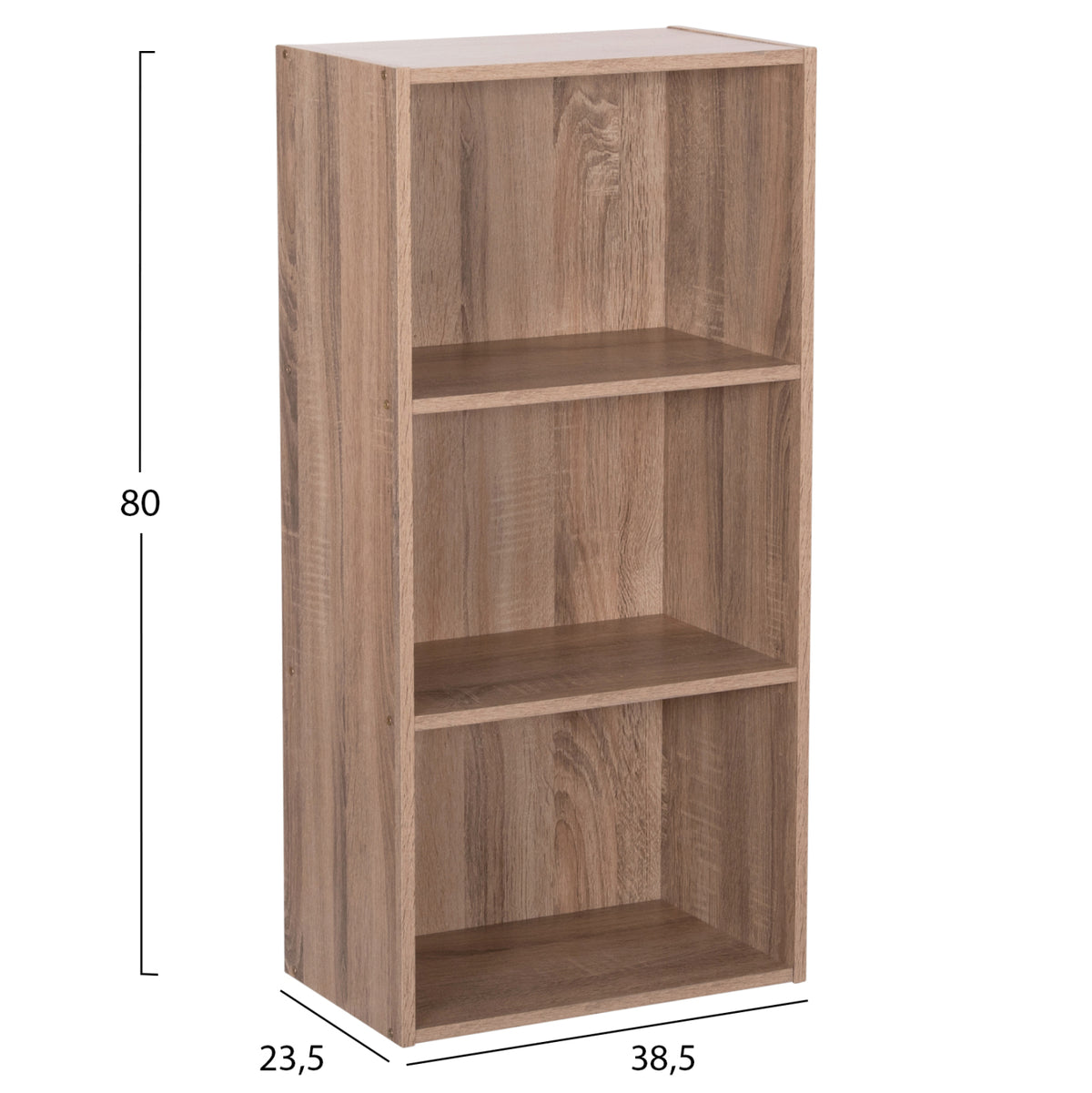 СТЕНЕН РАФТ CUBICON МЕЛАМИН В СОНОМА ДЪБ 38,5x23,5x80Hсм.