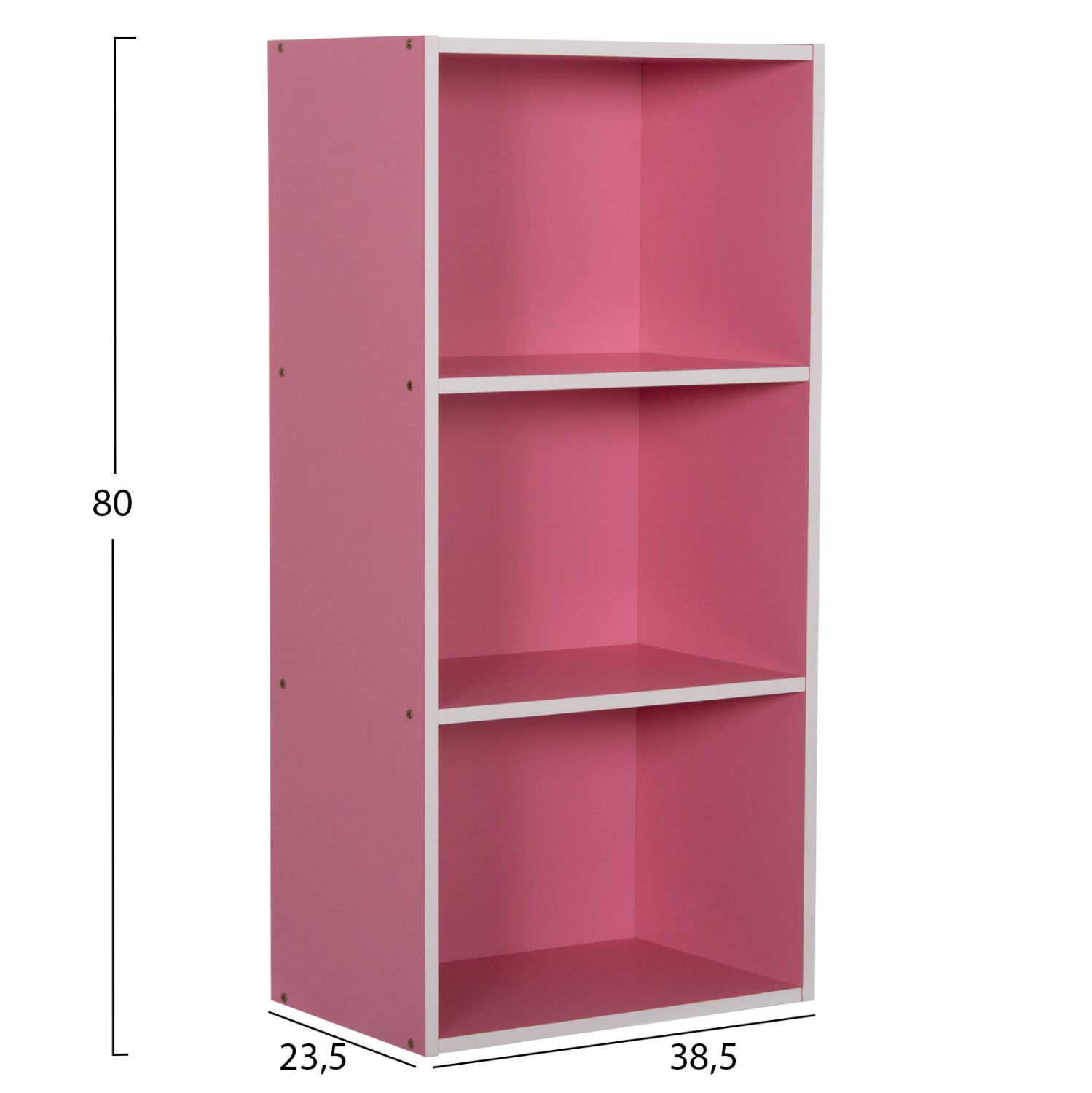 СТЕНЕН РАФТ CUBICON МЕЛАМИН В РОЗОВО-БЯЛО 38,5x23,5x80Hсм.