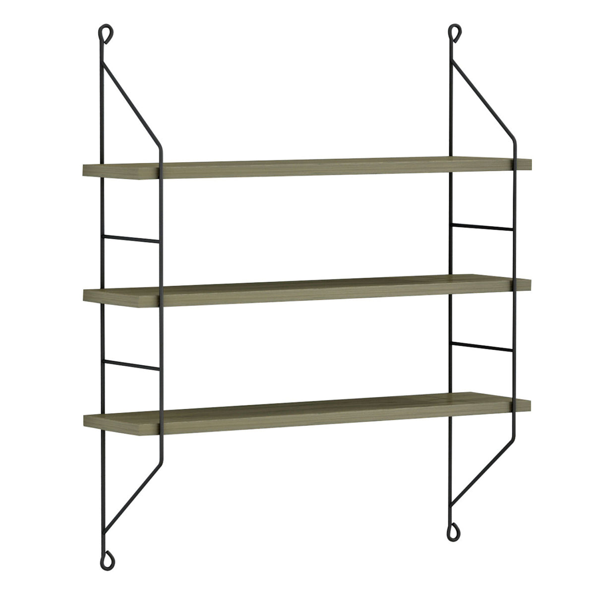 Стена рафтове ACHALA меламин маслинено сиво 60x15x68Hсм.